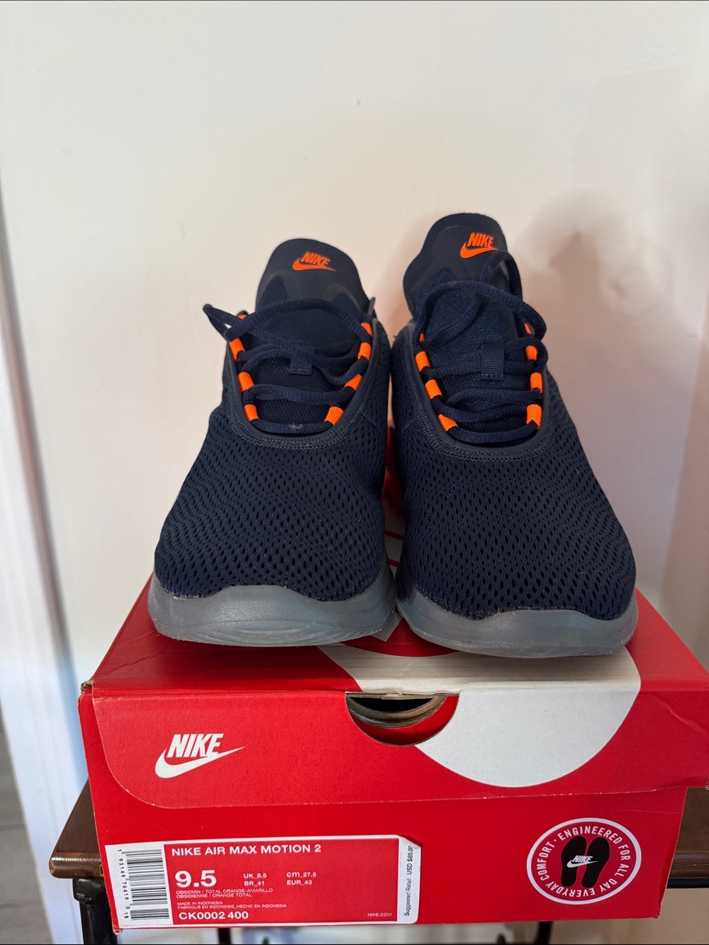 Nike Navy and Orange Mesh Trainers